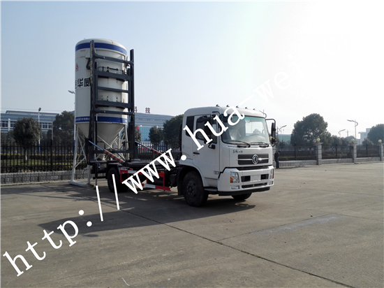 22-25立方干粉砂漿移動筒倉專用-背罐車/華威馳樂牌SGZ5180ZBGDF6型背罐車