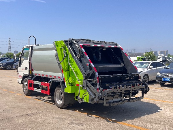 江淮康鈴【可上藍牌】4立方壓縮垃圾車｜掛桶垃圾車｜小區生活垃圾收集車