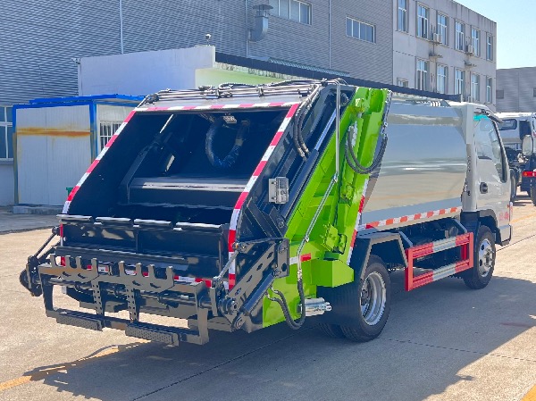 江淮康鈴【可上藍牌】4立方壓縮垃圾車｜掛桶垃圾車｜小區生活垃圾收集車