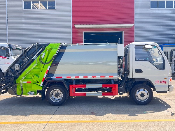 江淮康鈴【可上藍牌】4立方壓縮垃圾車｜掛桶垃圾車｜小區生活垃圾收集車